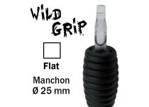 Steriele buis Plat mondstuk - Rubberen grip 25 mm | Wild Grip