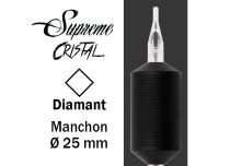 Diamantmondstuk steriele buis - Siliconen grip 25 mm | Supreme Cristal
