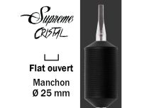 Steriele tube Plat mondstuk - Siliconen grip 25 mm | Supreme Cristal