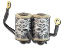Kabel met condensator met doodshoofd en gekruiste botten | Sunskin