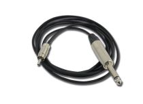 Clip Snoer Jack 6,35/RCA recht Lengte 2m Slim Kabel Zwart | Vmoths