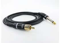 Clip Snoer VMOTHS Jack 6.35 / RCA recht Lengte 2m Zwart