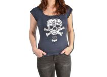 LAST WHISPER Dames-T-shirt met Exquisite Corpse motief Navy