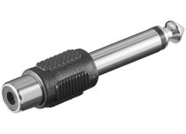 Vrouwelijke RCA naar mannelijke 6,35 mm jackadapter