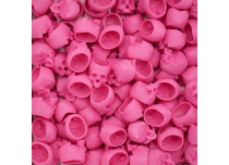 Natuurlijke biologisch afbreekbare dopjes klein roze doodshoofd x100 stuks | CRAZY CUP