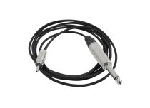 Clip Snoer Jack 6,35/RCA recht Lengte 2m Slim Kabel Zwart | Vmoths