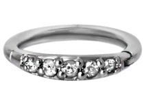 Stalen scharnier 5 Strass Wit | Itc