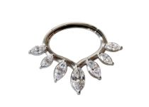 Stalen Scharnierring Septum Verschillende Strass | Itc