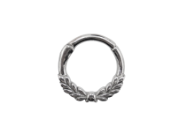 Stalen scharnierring 1.2x8 met laurierbladmotief