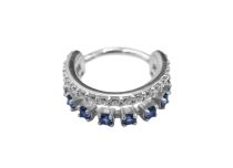 Scharnierring cocr 1,2X10 dubbele cirkel multi strass