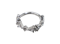 Scharnierring CoCr 1,2x10 driehoek en rond strass motief