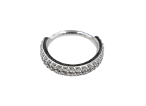 Scharnierring CoCr 1,2 mm steentjes met dubbele lijn