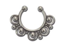 Faux Jewel Septum Stalen Kralen en Ring | Itc