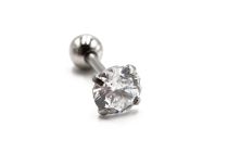 Barbell Staal 1,2 x 6 mm Speciale Traguskogels met Strass | Itc
