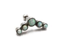 Barbell Staal Speciaal Tragus Strass Opaal Bal| Itc