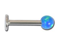 Labret Synthetisch Opaalstaal, Bal 3 mm |Itc