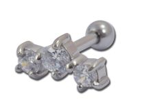 Barbell Stalen Kristallen Set Bekrast |Itc