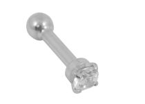 Micro Barbell Gekrast Kristal Staal | Itc