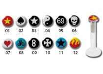 Labret BioFlex stalen bit 3 mm met patroon | Itc