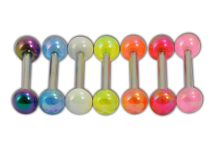 Barbell Staal Acryl Ballen 5 mm Gekleurd met Reflecties | Itc