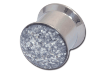 Opschroefbare stalen plug met gekleurd facet en hars | Itc