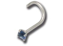 Titanium neusknoop 0,8 mm Gekleurd gekrast kristal 1,5 mm | Itc