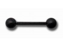 Zwarte Titanium Barbell met Ballen | Itc