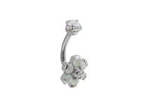 Micro banaan Rook Titanium 1.2X7 strass steentjes bloem strass