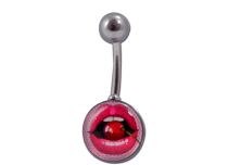 Banaan Stalen Ballen 6 / 12 mm motief Lippen en Kersen | Itc