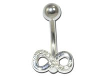 Banana Steel Fancy motief Infini White kristal set | Itc