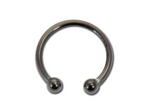 Faux Hoefijzer Septum Staal Zwart | Itc