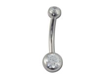 Banaan Titanium Interne Metalen Dubbele Strass Ballen 4 / 6 mm | Itc