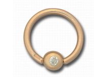Zirkonia Kristal Facet 4 mm Gouden Bal Ring | Itc