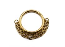 Stalen Ring PVD Goud Dubbele Scharnier | Itc
