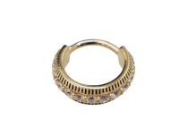 Scharnierring CoCr Pvd Goud 1.2X10 multi strass