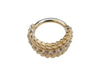 Scharnierring CoCr Pvd Goud 1.2X8 nib strass lijn