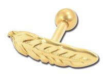 Barbell Staal Goud fijn Veerpatroon | Itc