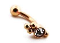 Micro Banaan Staal PVD Goud Tribal Strass | Itc