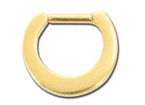 Verguld stalen septumring met scharnier | Itc
