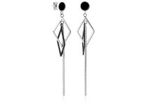 Paar Dubbele Losange Hanger Oorbellen | Itc