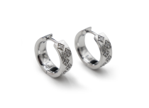 Paar 0,8x rond strass CoCr oorbellen