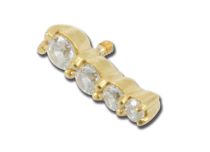 Staaldisc Goud Inwendige Strass Schroef | Itc