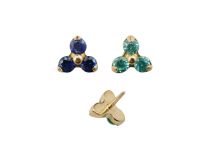 Draadloos Titanium PVD Goud 0,5X3,5 drie-eenheid patroon accessoire