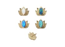 Draadloos accessoire CoCr Pvd Goud 0.5X8 lotusmotief