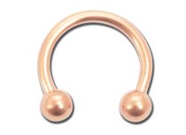 Roze stalen hoefijzer met ballen | Itc