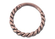 Roze stalen scharnierring met gedraaid ontwerp | Itc