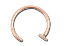 Open Rose Goud Stalen Ring met Schijf 3 mm | Itc