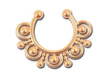 Faux Juweel Septum Roze Goud Staal Hoefijzer kralenpatroon | Itc
