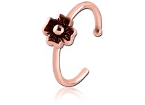 Faux Piercing Septum Ring Rose Goud Bloem Ontwerp | Itc