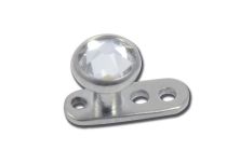Piercingoppervlak Titanium Steriele Schijf 4 mm Kristalwit | Itc